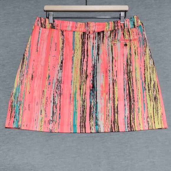 Jamie Sadock Golf Skirt Skort Womens Size 12 Striped Colorful Activewear Stretch - Picture 5 of 13